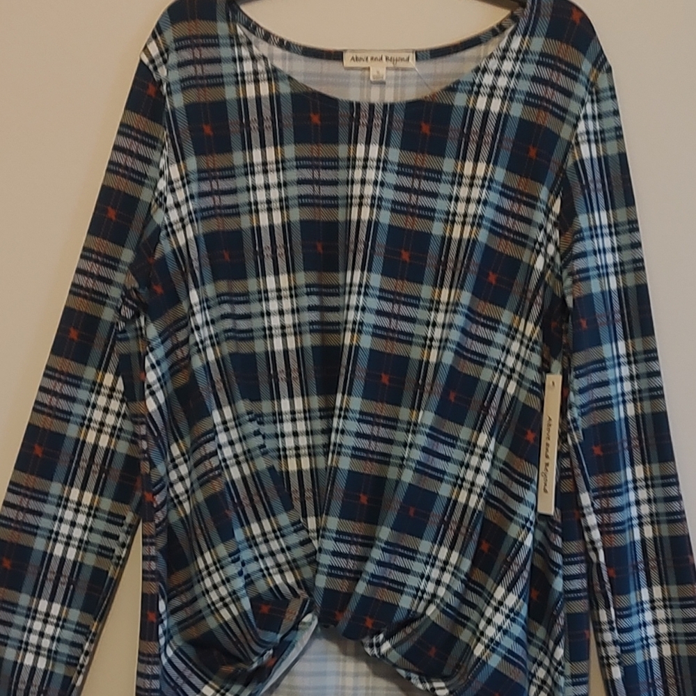 Plaid Long Sleeve Top